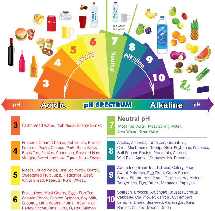 Alkaline &amp; Acidic Foods Chart: The pH Spectrum - mindbodygreen